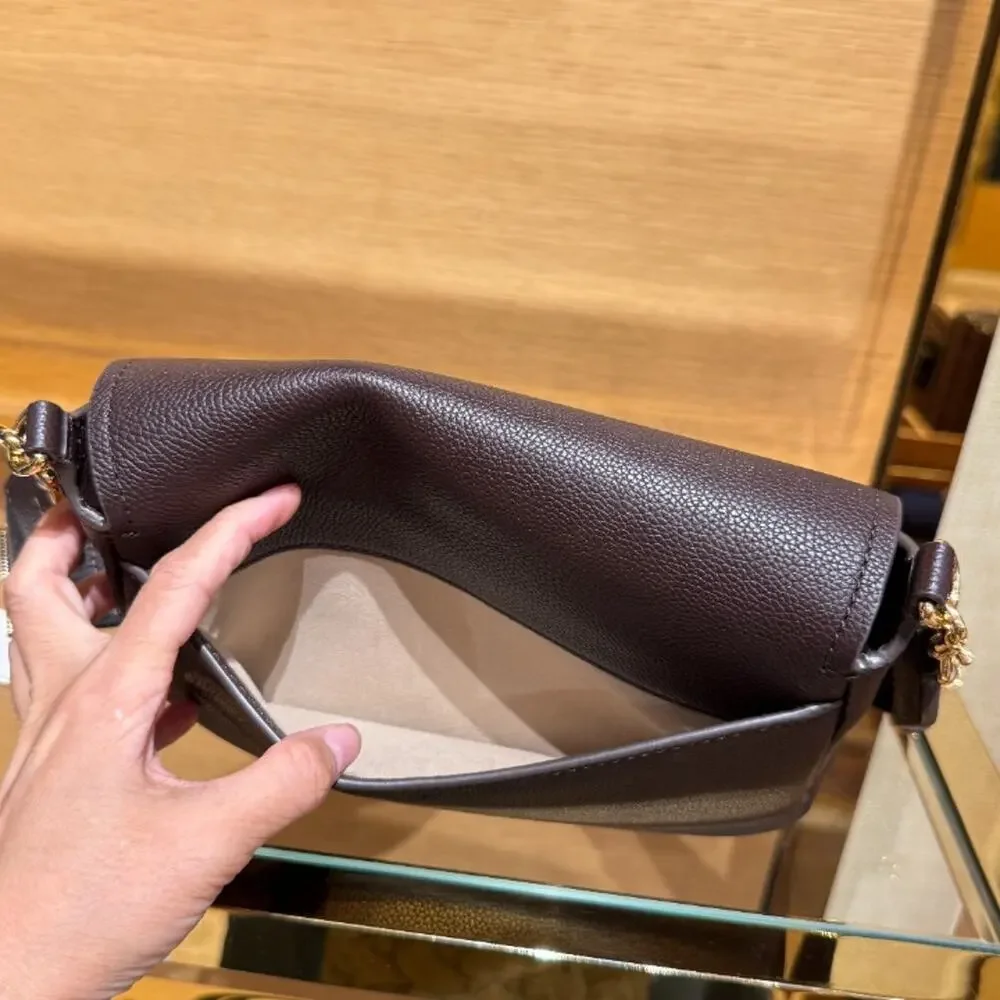 NEW‼️Thea Flap Shoulder Bag 177323 Deep Brown $475